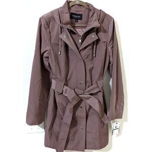 🆕 London Fog XS Adobe Hooded Long Trench Coat